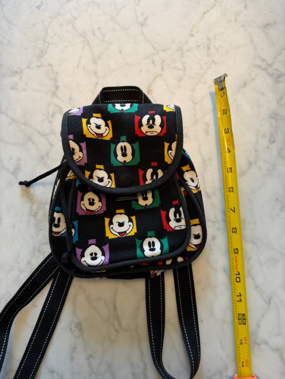 Mickey Mouse Mini canvas checkered Backpack - Picture 5 of 6